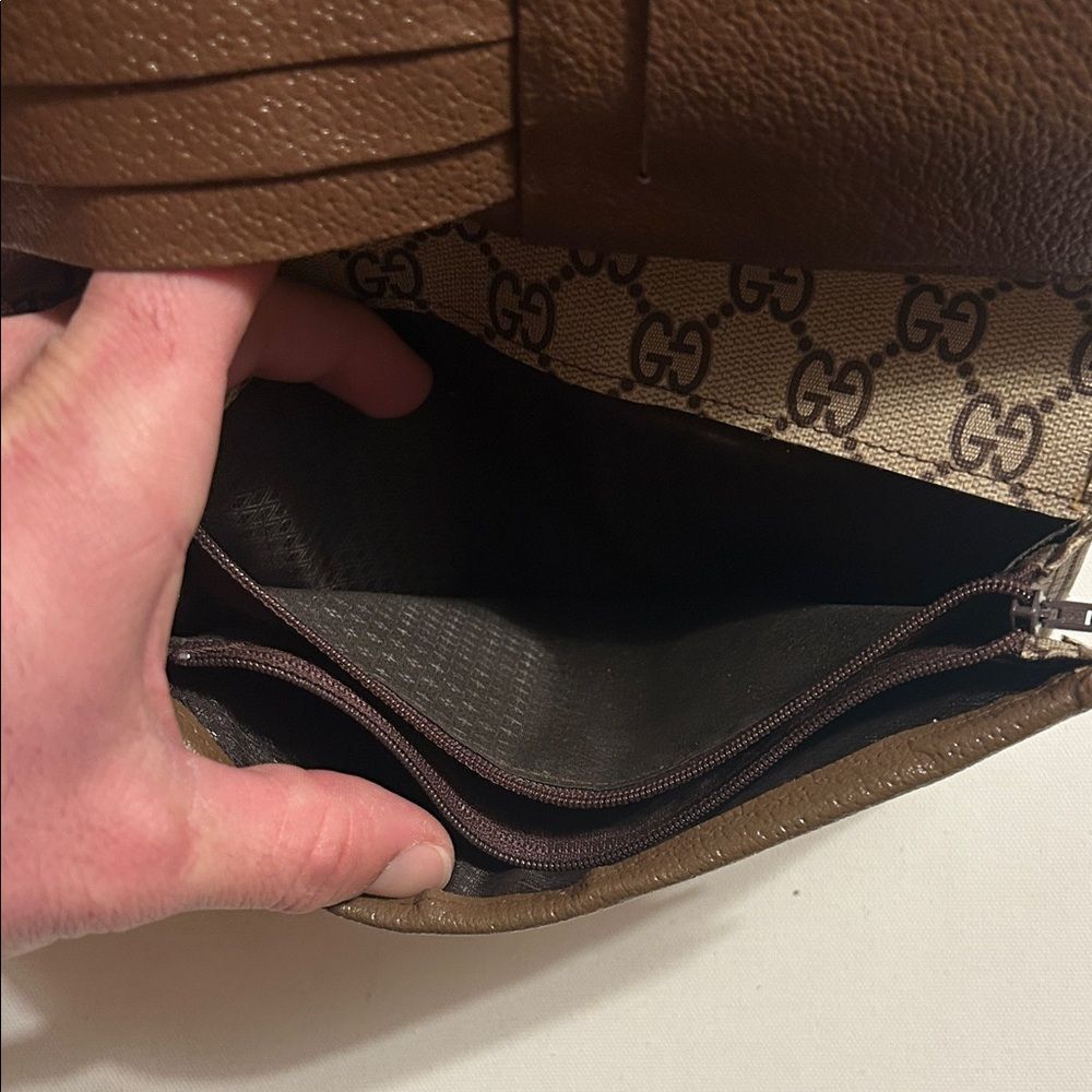 Gucci Vintage Beige and Brown Monogram Clutch - Picture 7 of 7